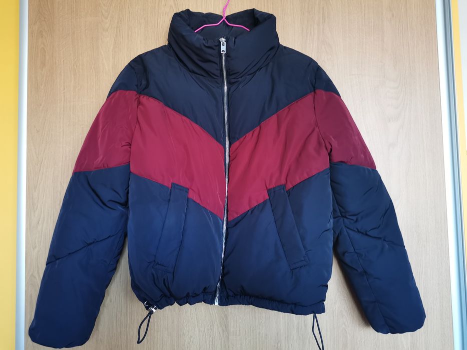 Jacheta/geaca vatuita H&M XS, guler inalt, talie scurta