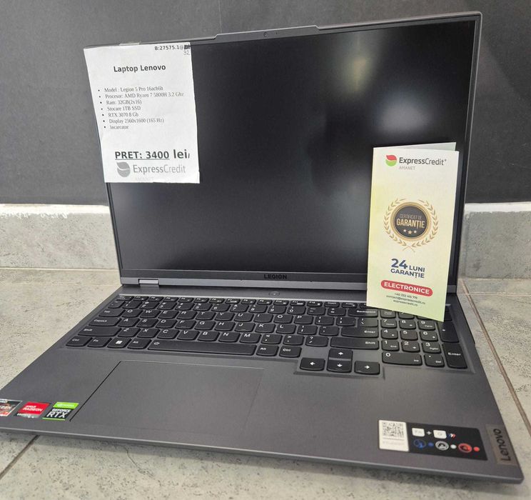 Laptop Lenovo Legion 5 Pro (AG32 B27575.1) 2 ANI GARANTIE!
