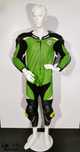 Costum moto piele  IXS verde marimea L (scurt)
