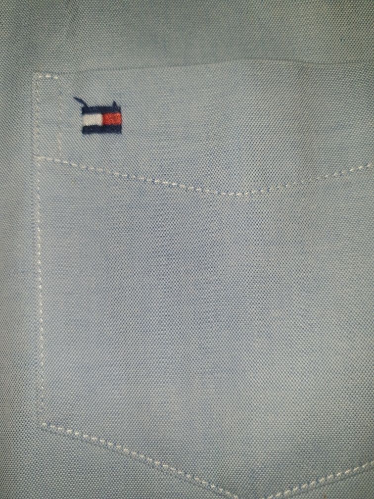 Vand camasa bleu, originala baieti Tommy Hilfiger