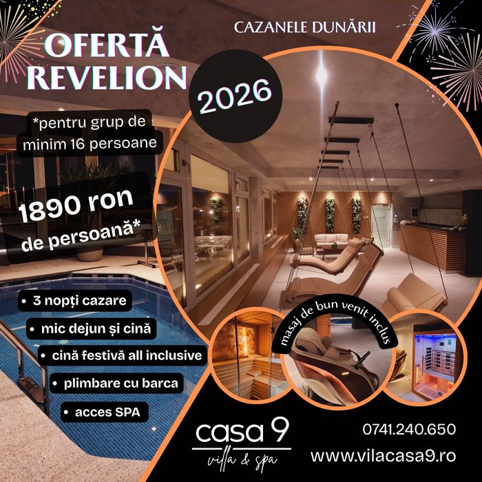 Oferta Revelion Cazanele Dunării pensiune cu SPA