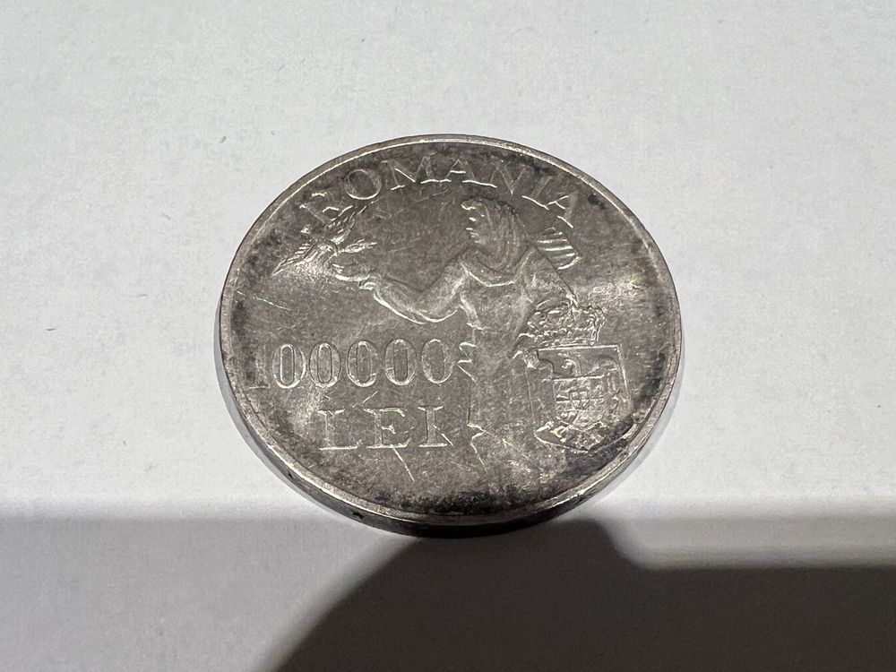 Doua monede Regele Mihai 1946 100000 lei