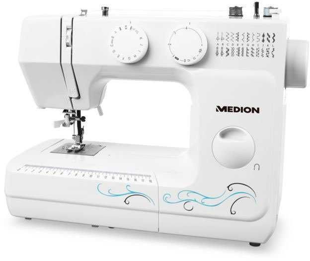 Medion Шевна машина със свободно рамо MD18205, 60 вида бода,750 бода/м