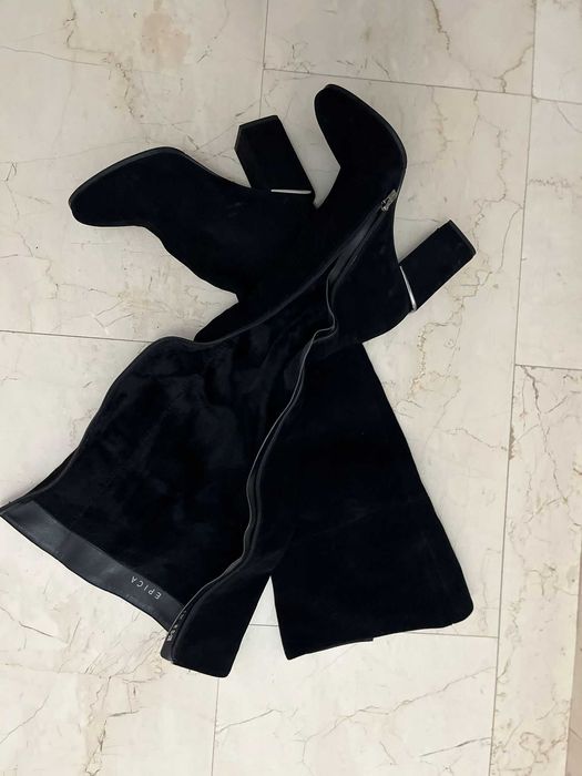 Cizme Epica de piele intoarsa inalte marimea 38