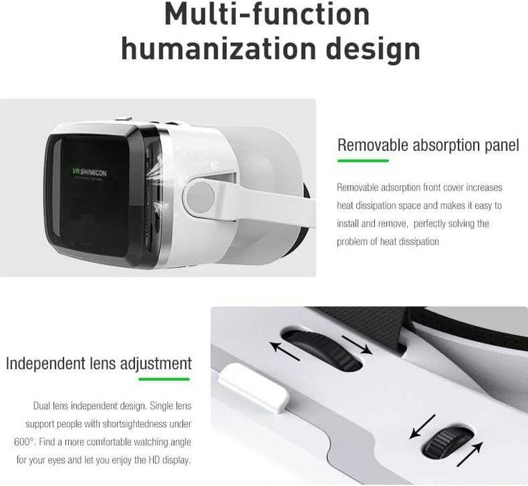 3D VR очила за виртуална реалност за телефони 4.7-6.7" с дистанционно