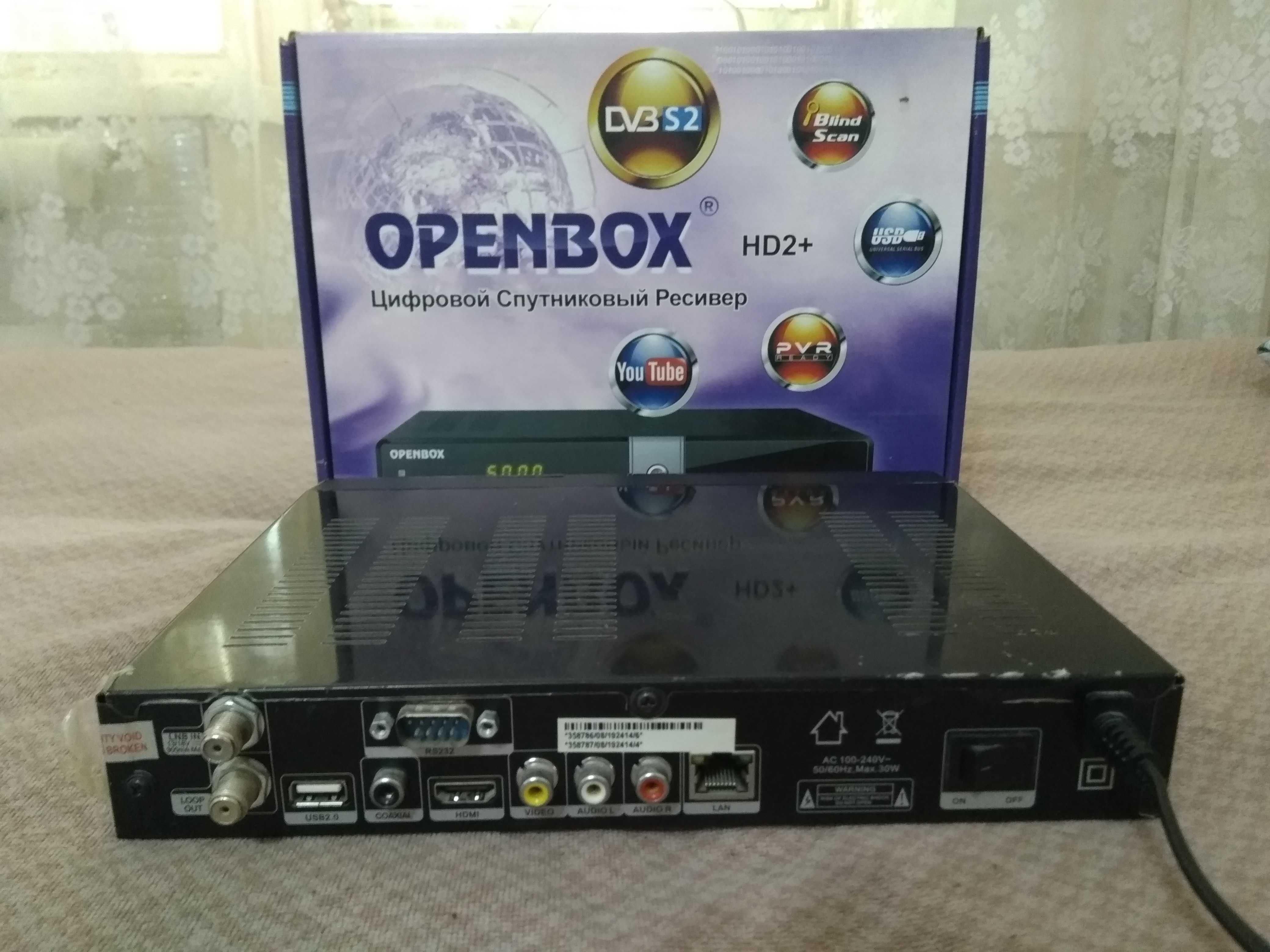 Продаётся тюнер OPENBOX HD2+ и антенна 90 см. (г. Ангрен)