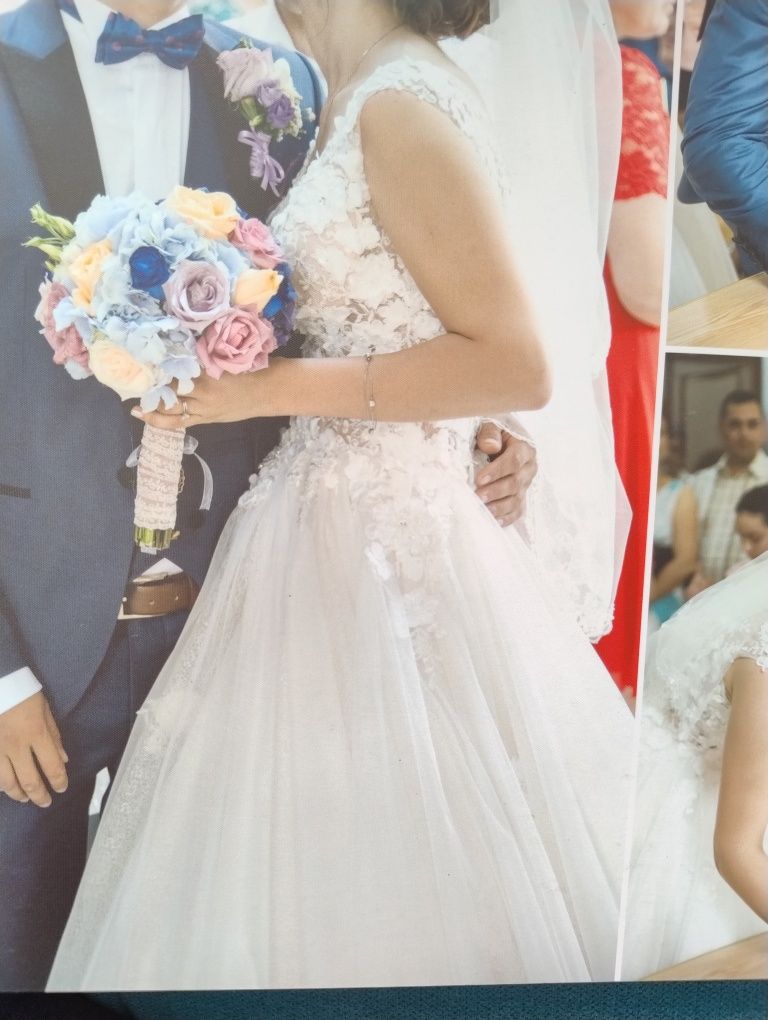 Rochie mireasa mărimea 38 și crinolina