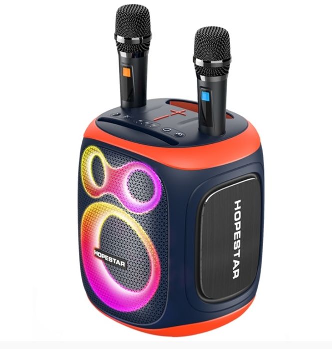 Boxă Portabilă Wireless Hopestar Party Pro + DOUĂ Microfoane CADOU