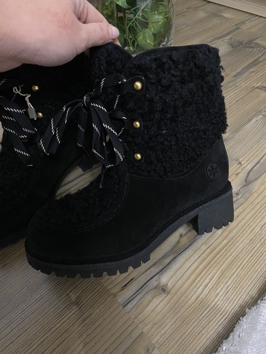 Ghete TORY BURCH din piele și blană naturală mar 39 / 40