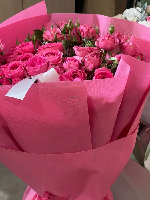 кустовые розы букет цветы