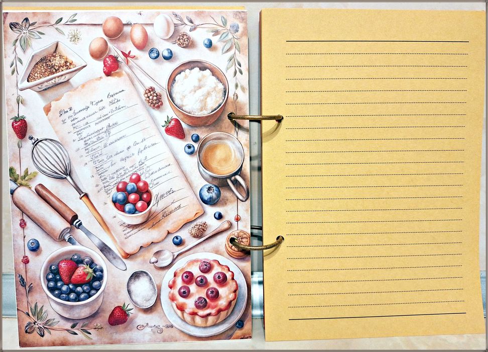 Тефтер за рецепти "Вкусни рецепти" в червено