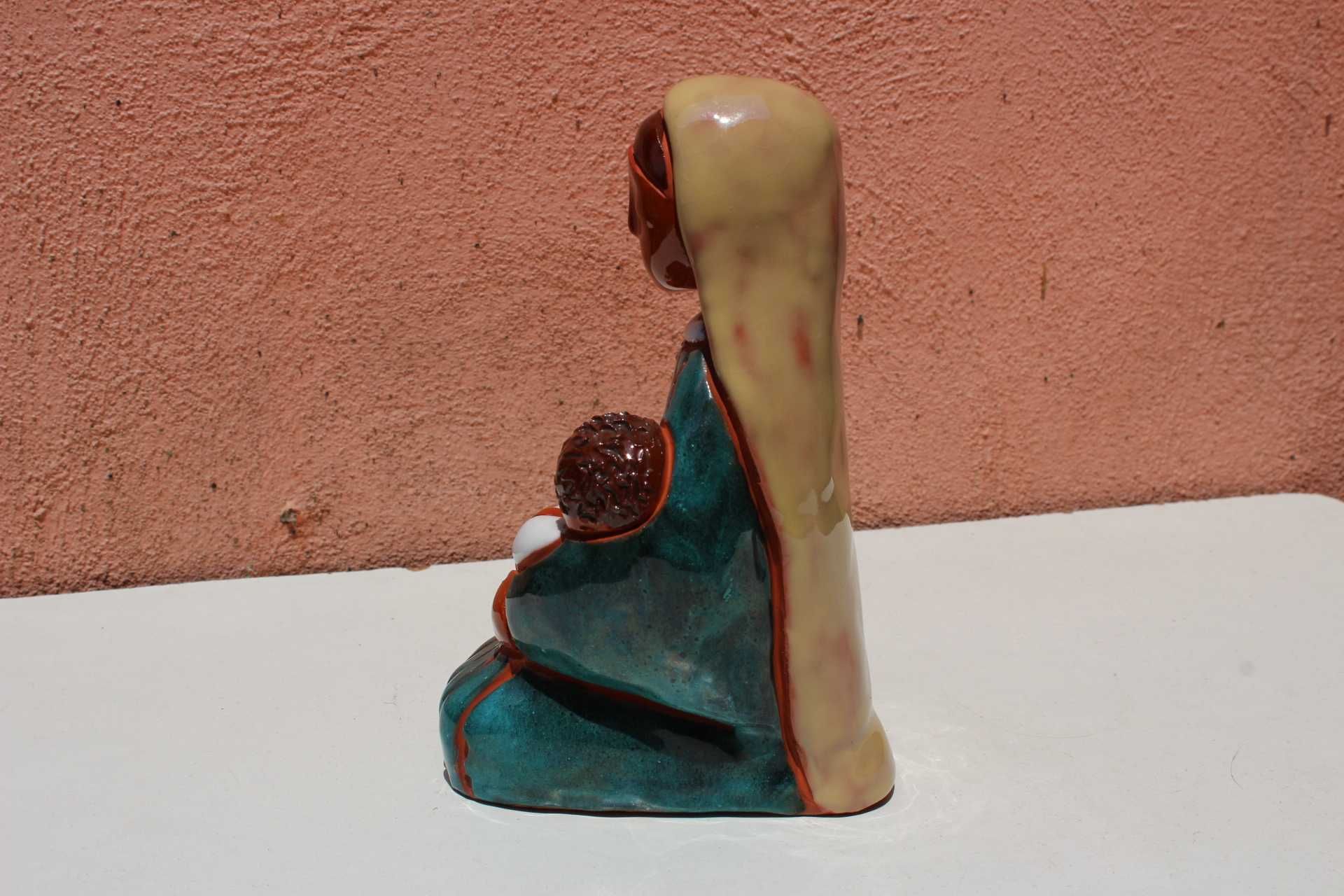 Fecioara Maria - Iisus, figurina ceramica Franta Ceramique Jouarre