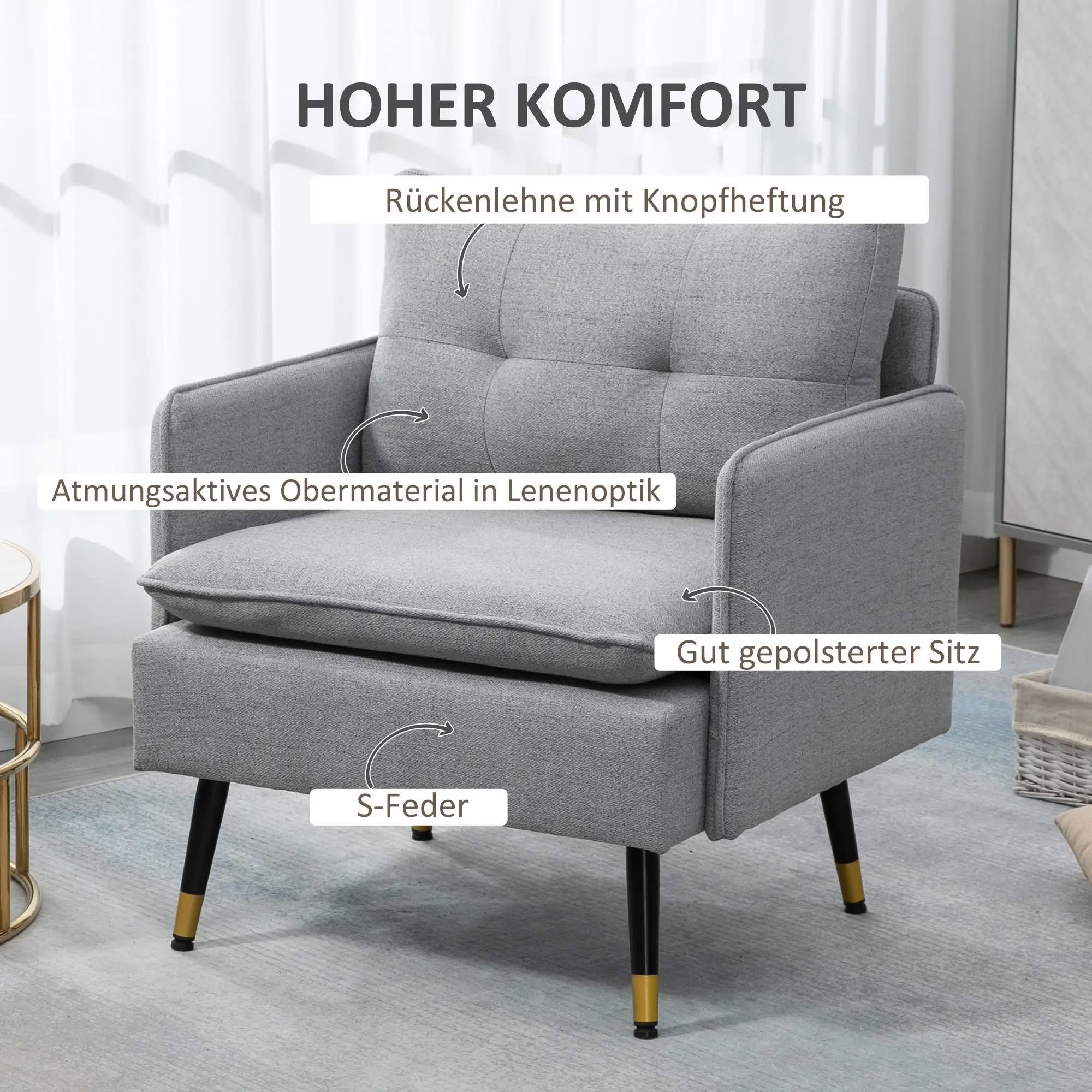 Акцентен стол HOMCOM