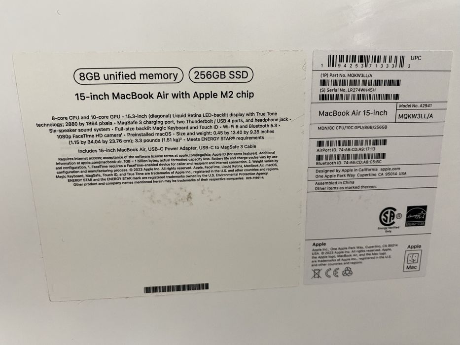 MacBook Air 15-inch with Apple M2 Chip