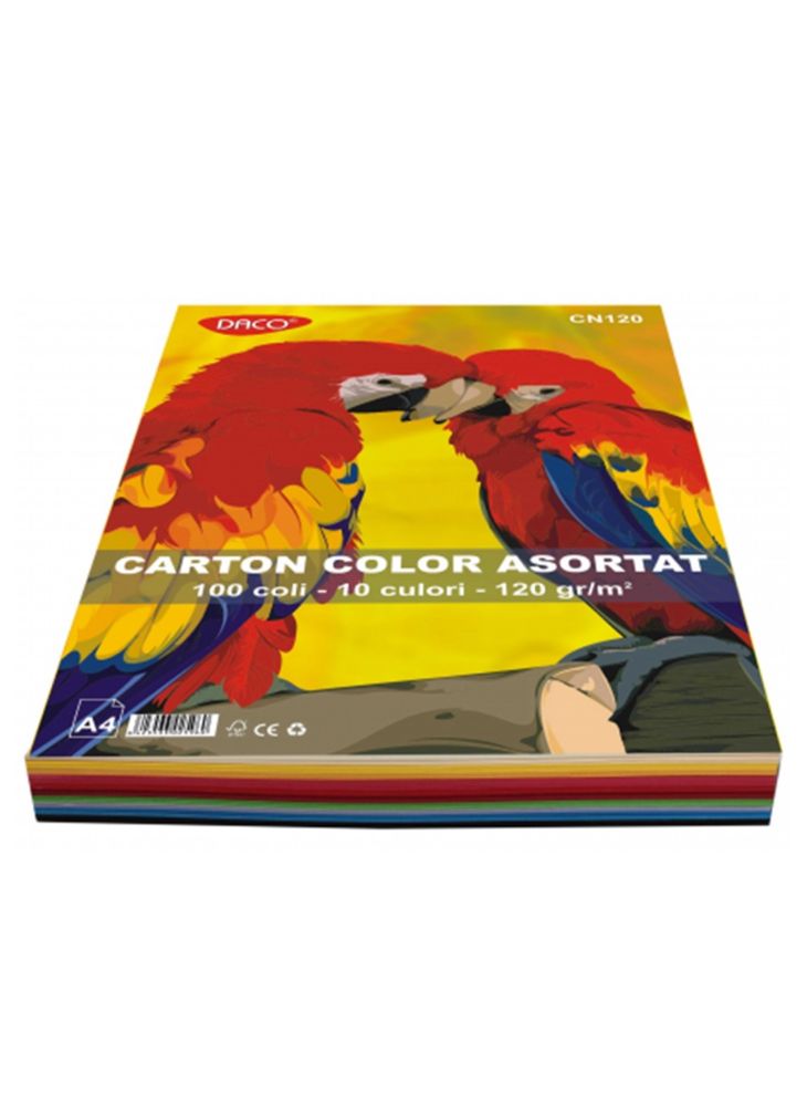 Carton colorat A4, 120gr/mp, 100 coli/top