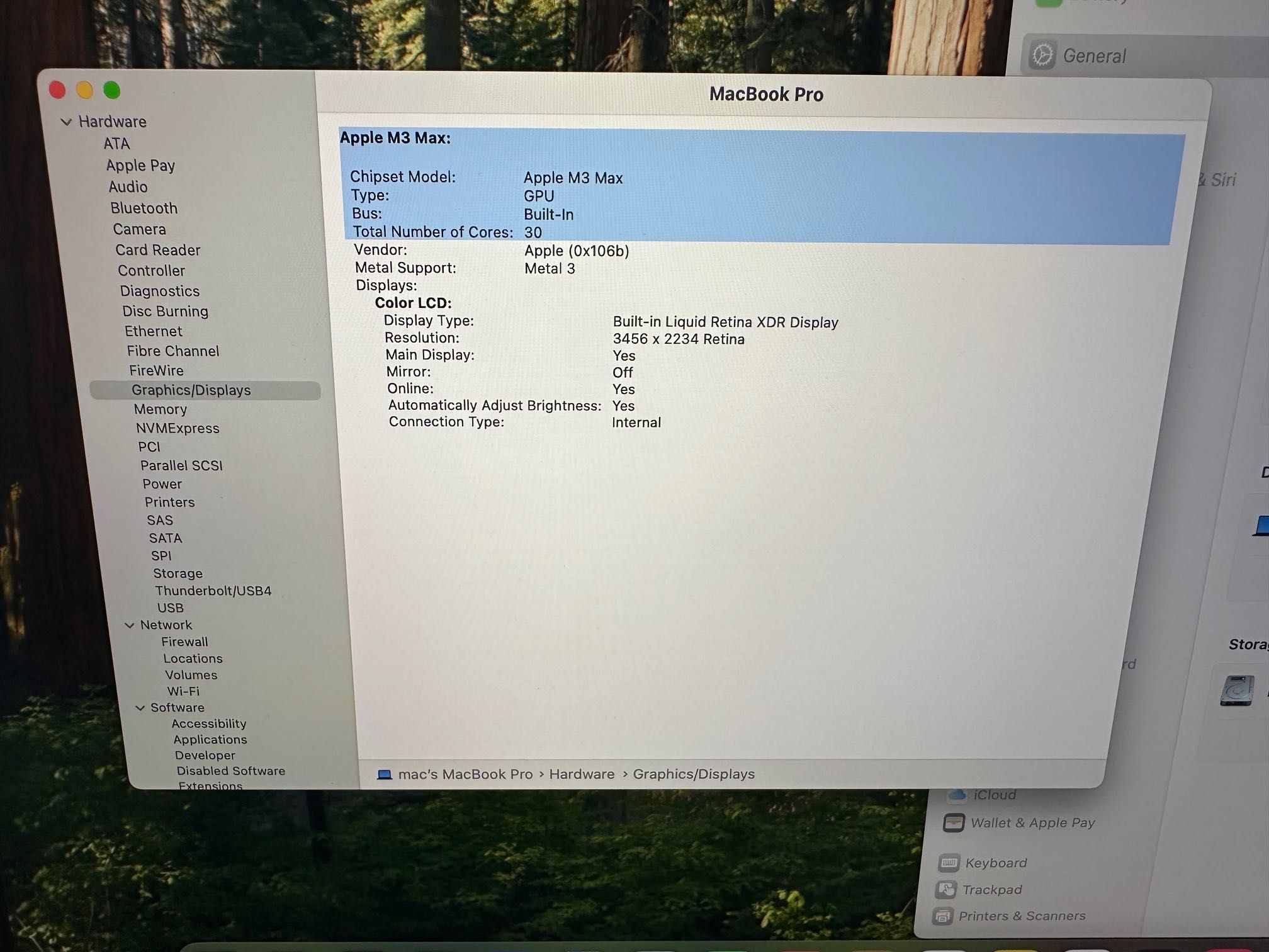 MacBook Pro 16" M3 MAX 14-CPU, 30-GPU, 36GB RAM, 1TB SSD