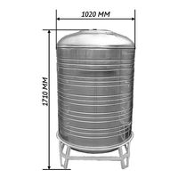 Накопительная емкость 1 куб (1000 литров) для питьевой воды