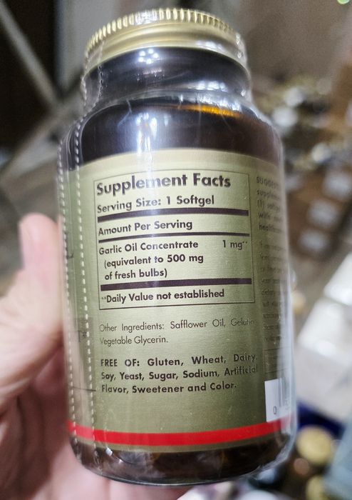 ДОСТАВКИ НЕТ Solgar масло чеснока Garlic oil 250шт Made USA