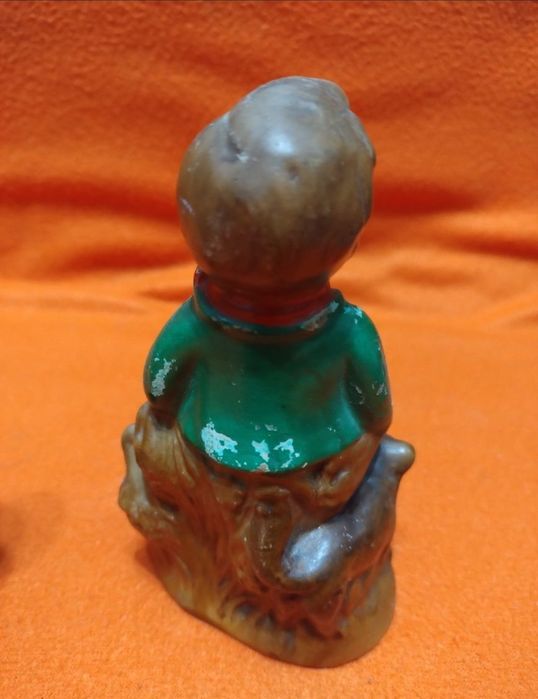 Cadou Sarbatori Statueta Bibelou Vechi Colectie Argila Pictate Manual