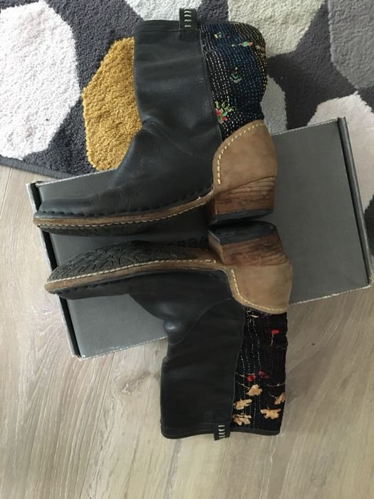 Cizme piele Terra Plana, negre, marimea 37