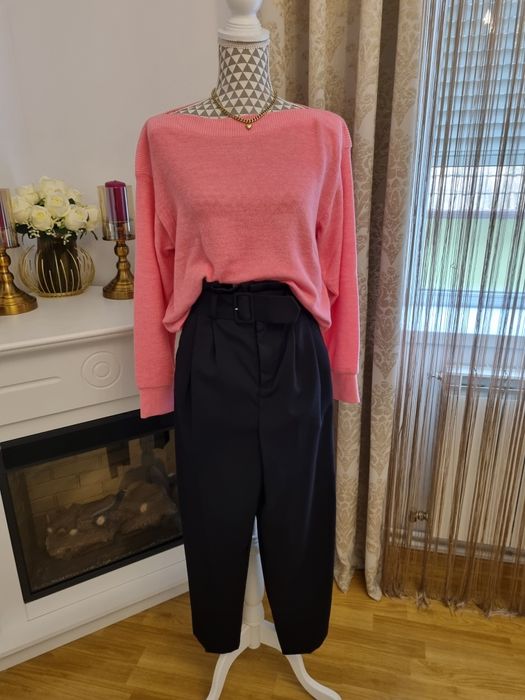 Pantaloni cu talie înaltă + bluză (ambele mărimea XS)