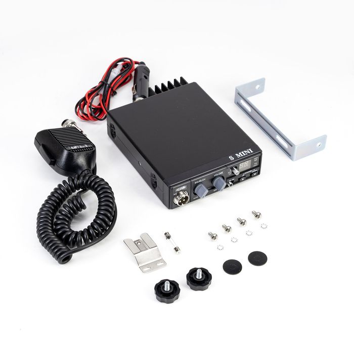 Statie radio CB CRT S Mini Dual Voltage, 12/24V, 4W, cu ASQ, AM-FM