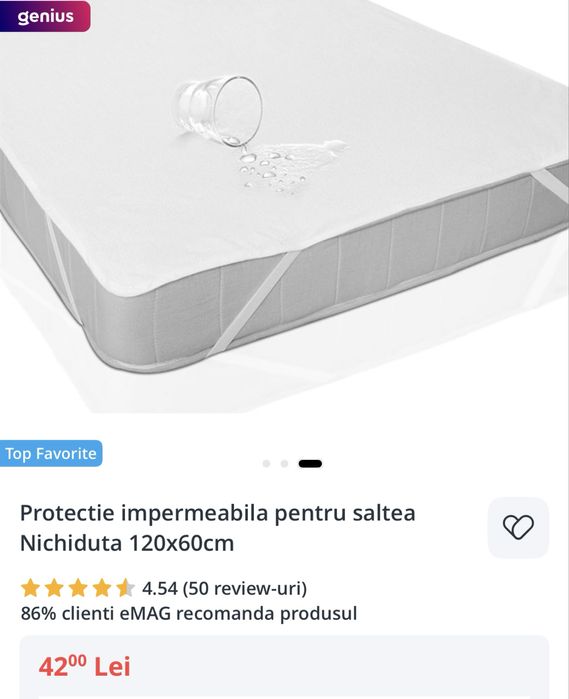 Patut din lemn Klups Karolina II, cu saltea de 12cm si protectie