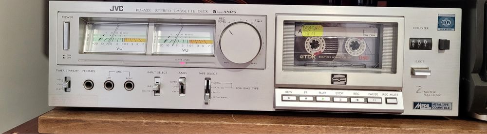 Casetofon deck JVC KD-A33 cu ANRS/Fisher