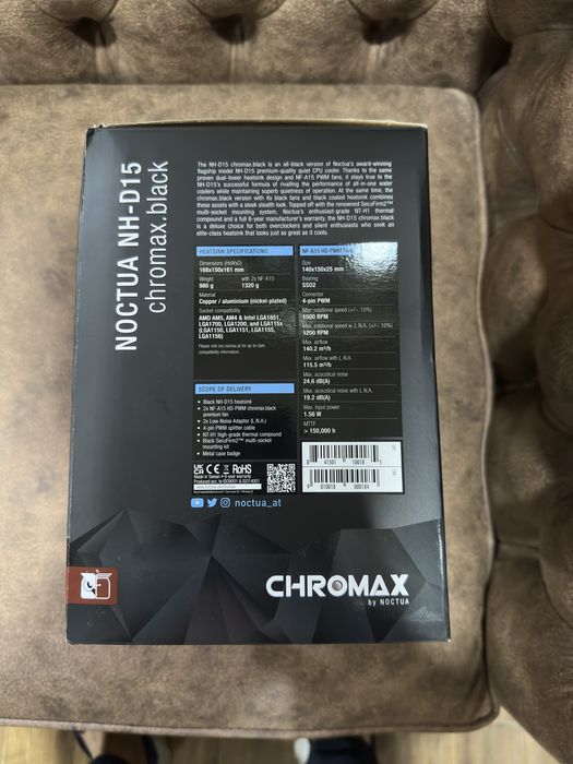 NOCTUA NH-D15 куллер для игрового компьютера