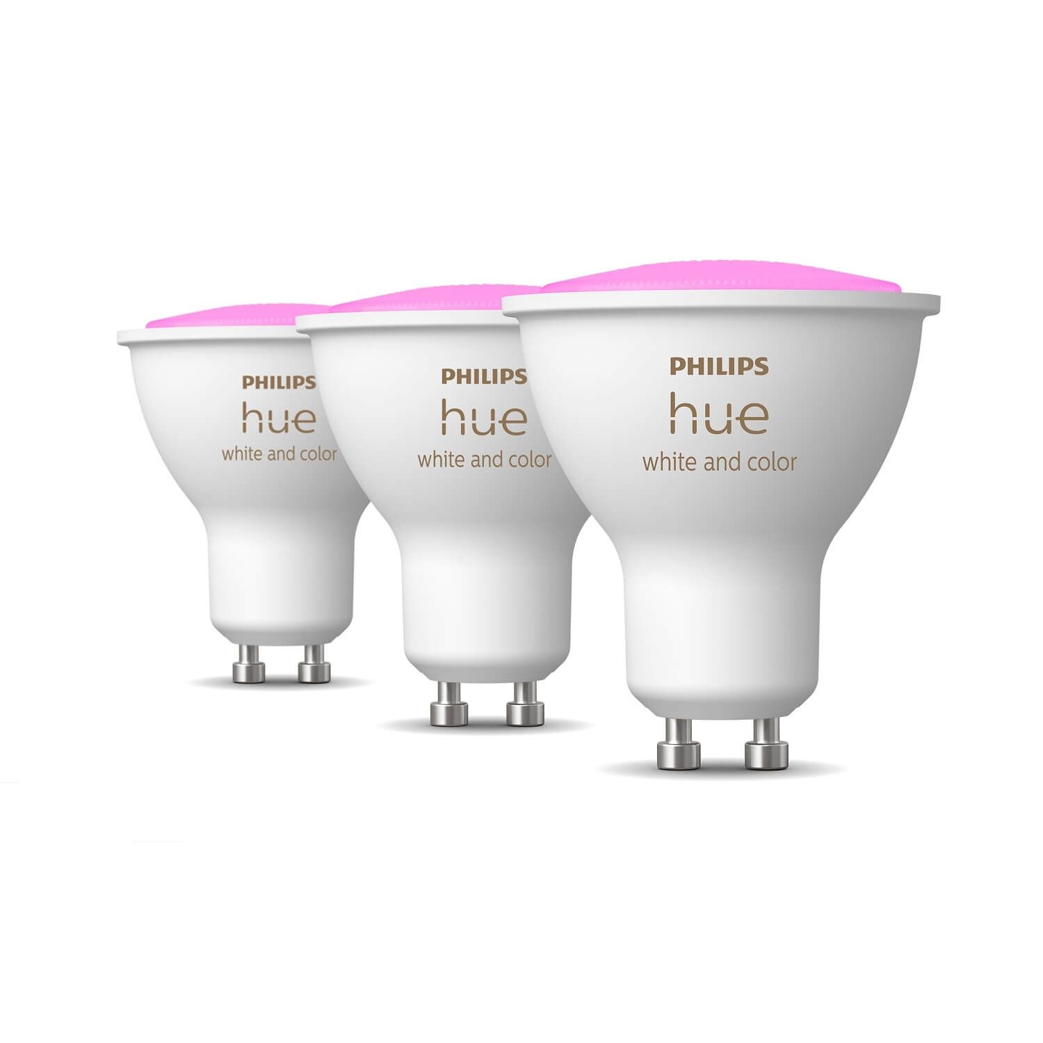 Set 3 Philips hue White and color ambiance GU10