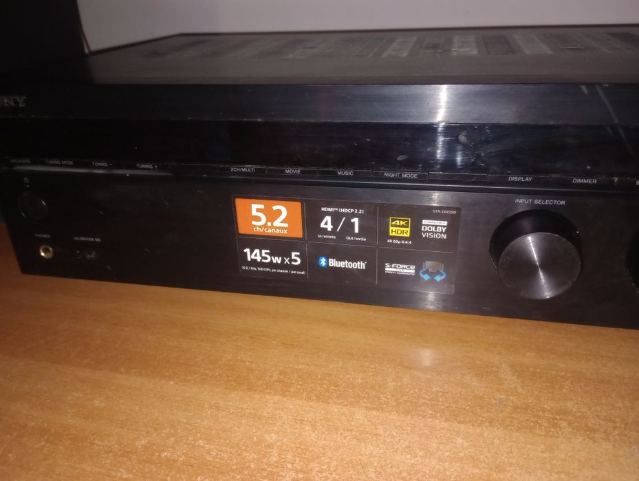 Amplificator Sony STR-DH590, 5 X 145 W, 5 HDMI, 4K, Bluetooth, USB