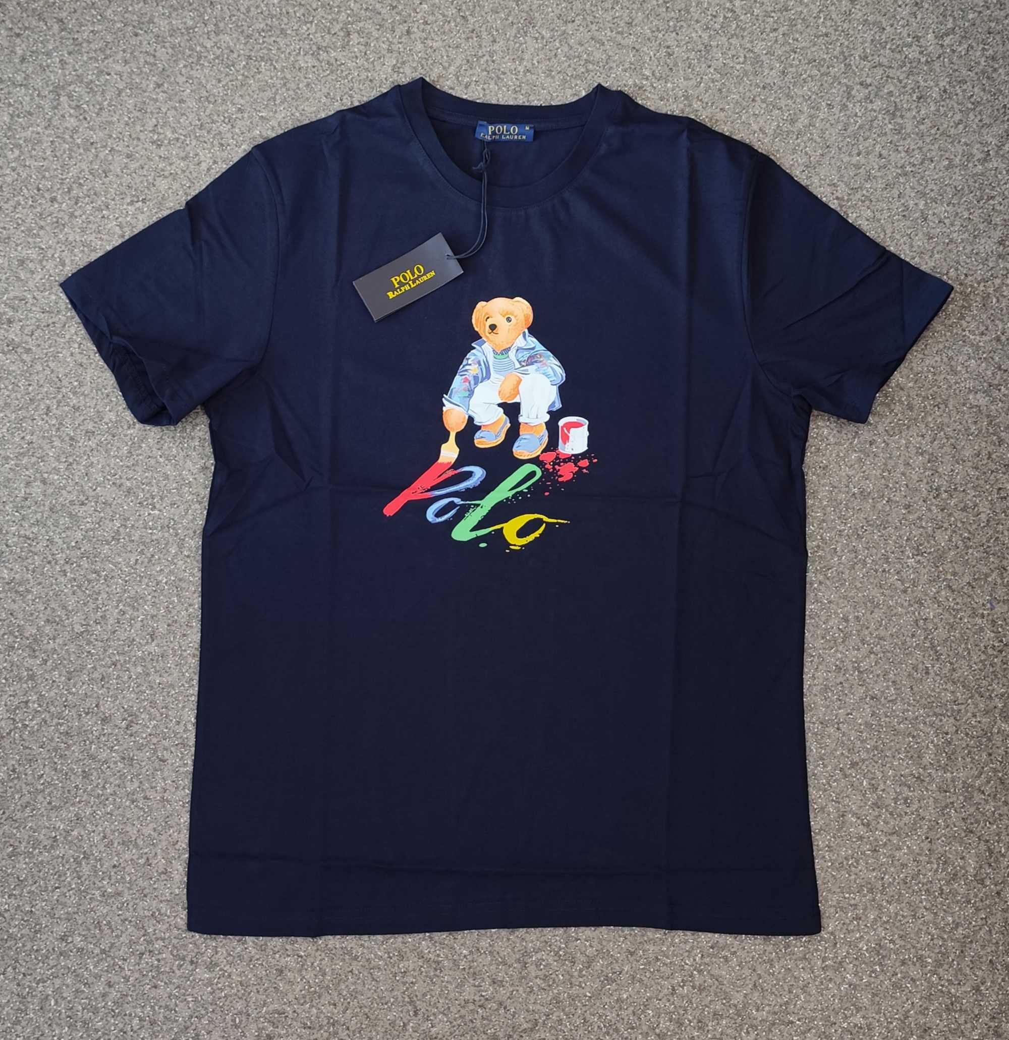 Мъжка детска тениска фланелка Ralph Lauren Polo bear  блуза мече памук