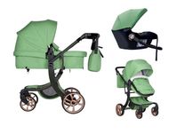 Carucior de copii 3 in 1 Visoli verde