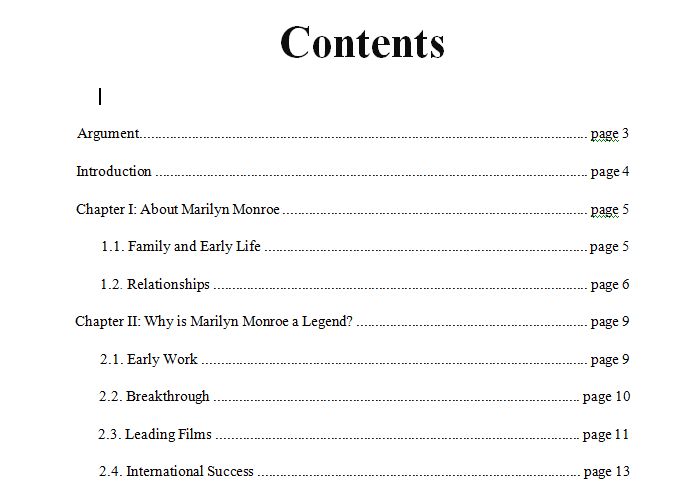 Marilyn Monroe sau alte tematici - Atestat Engleza
