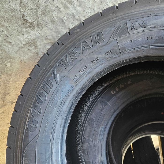 4 Нови тежкотоварни гуми 315/60R22.5 Goodyear KMax D Gen-2 DOT2025