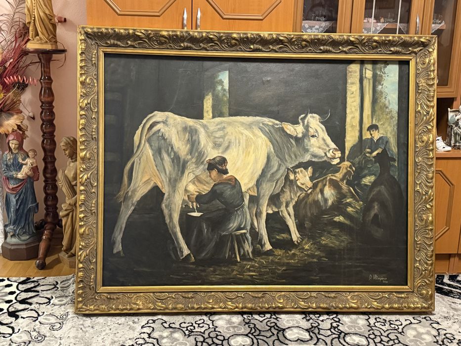 Tablou pe Panza Semnat Mare 140x115cm !!!