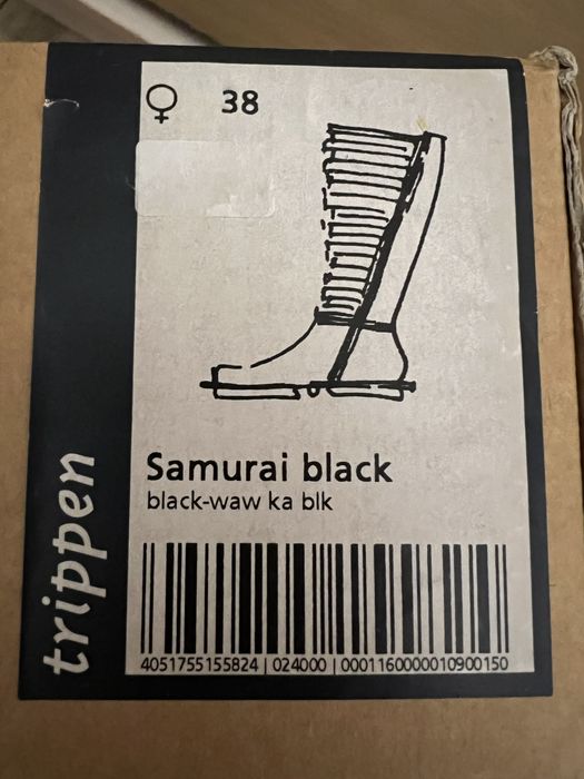 Trippen дамски ботуши 38 размер черна кожа