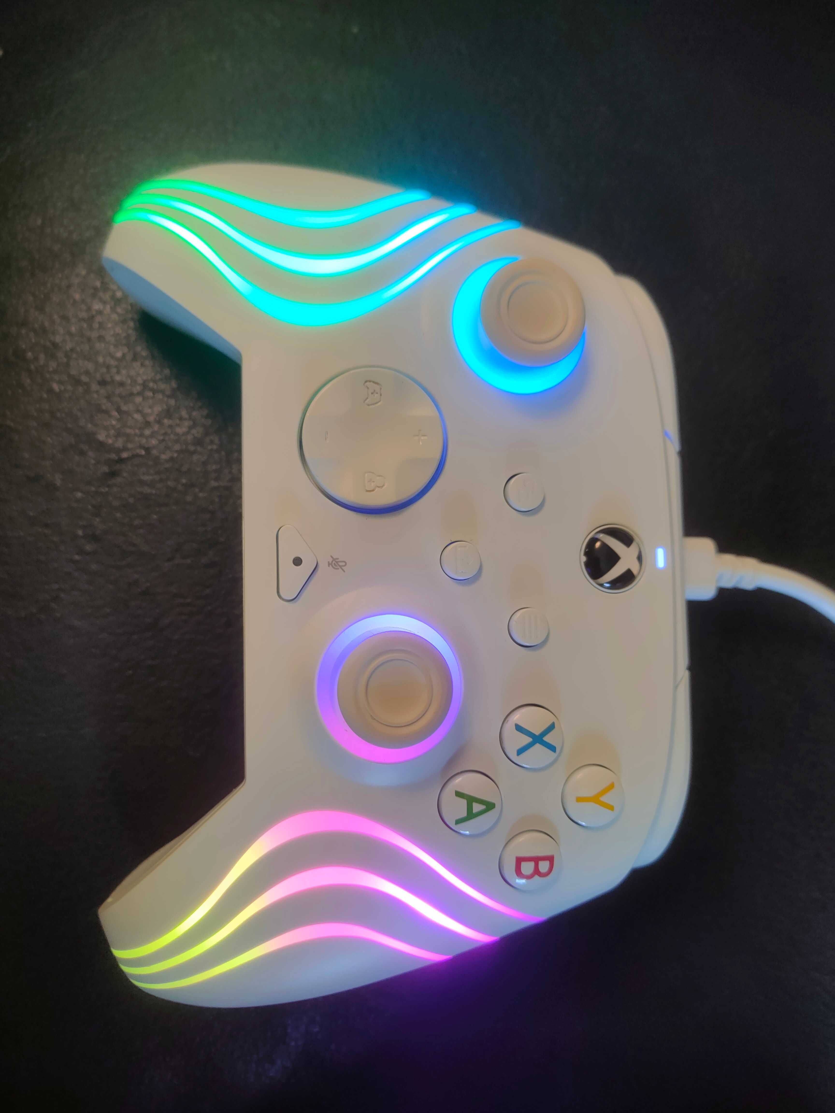 PDP Afterglow WAVE Xbox Series X|S/Xbox One/PC controler alb cu fir
