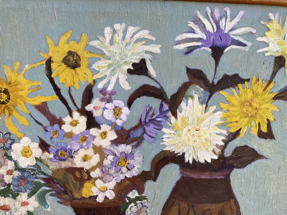 Vand Tablou-Vaze cu flori,ulei pe panza