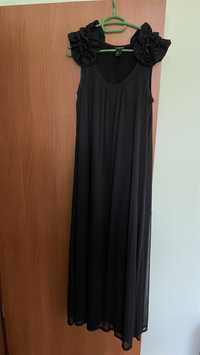 Черна дълга рокля