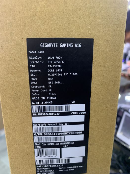 Новый GIGABYTE Gaming A16