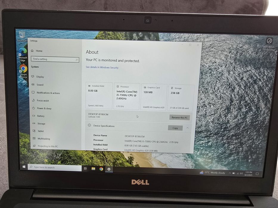 Laptop Dell 7280