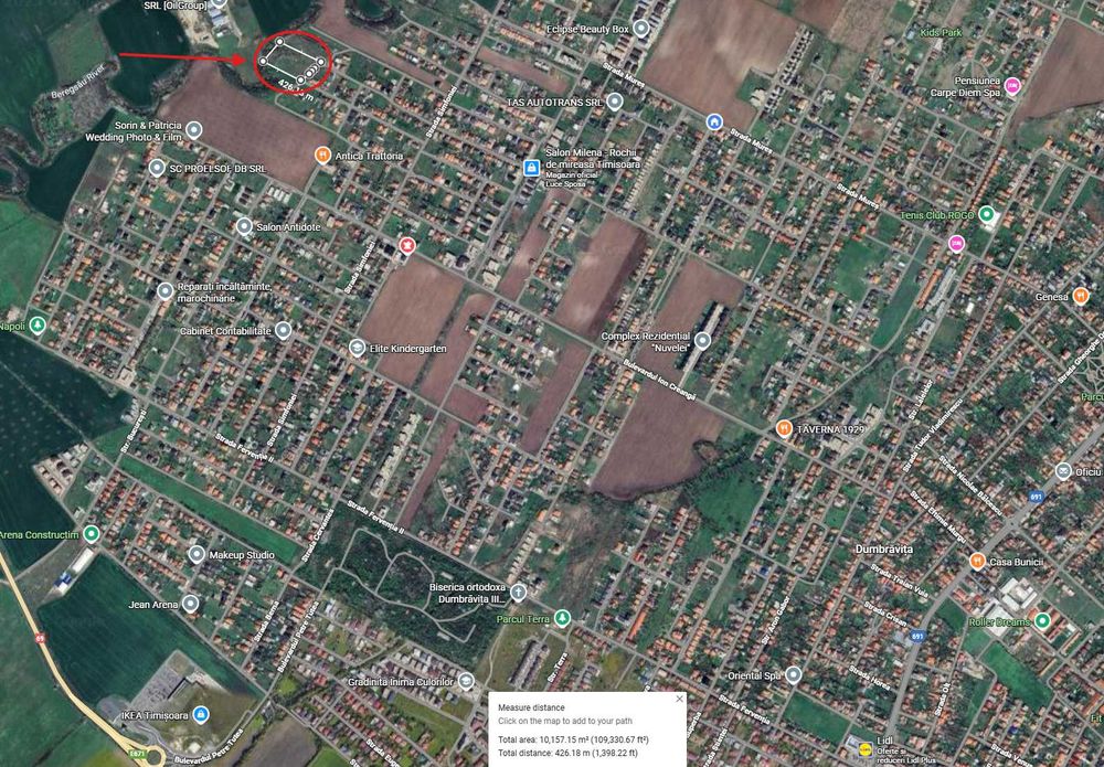 Teren de vânzare în Dumbrăvița – Simfoniei,  Cora | 10150 mp | 65 €/mp