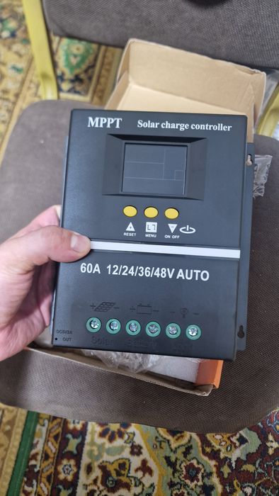 Новый mppt контроллер 60a 12v 24v 36v 48v для солнечных панелей