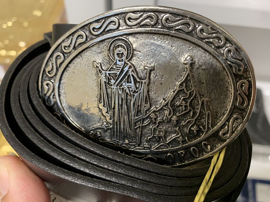 Curea + catarma   din Piele Calugareasca din Muntele Athos / Grecia