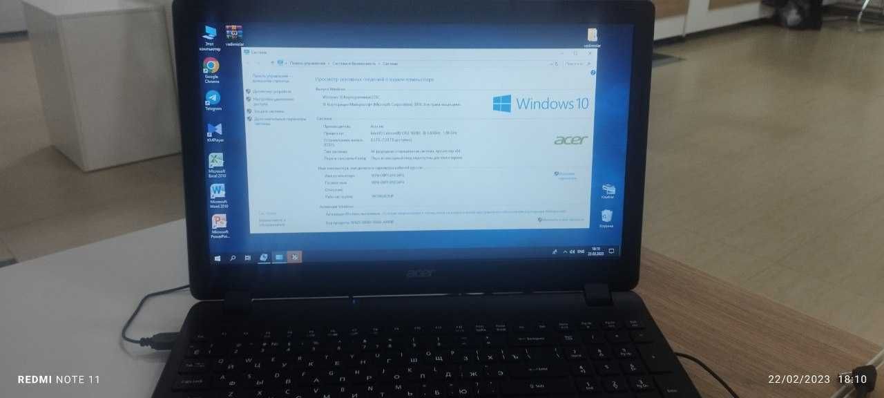 Noutbuk Acer sotiladi operatifka 8 xotira 512