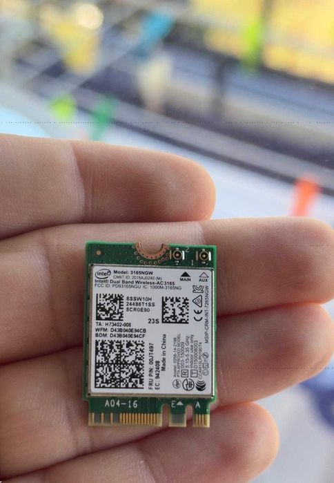 Placa de retea Lenovo wireless cu banda duala Bluetooth WiFi 3165NGW