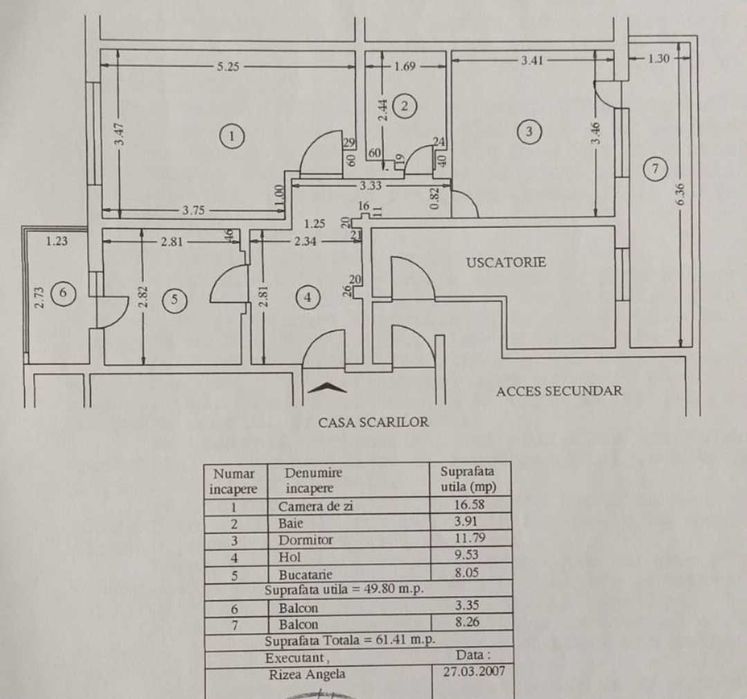 Apartament 2 camere decomandat 61.4 mp, confort 1, Nord, negociabil