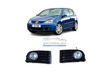 Kомплект халогени с решетки, LED крушки и фарове мъгла, VW Golf 5