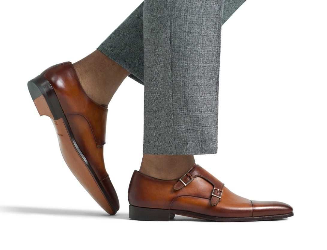 Pantofi monk 45 de lux lucrati manual Melvin & Hamilton piele naturala